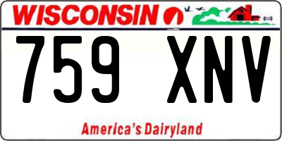 WI license plate 759XNV