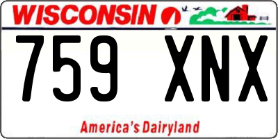 WI license plate 759XNX