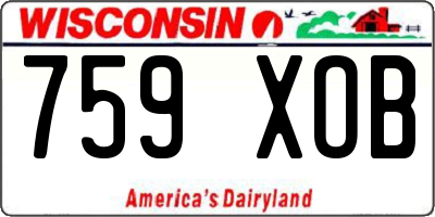 WI license plate 759XOB