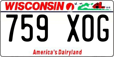 WI license plate 759XOG