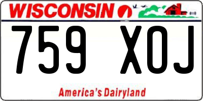 WI license plate 759XOJ