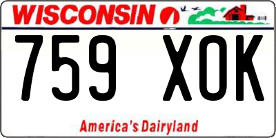 WI license plate 759XOK