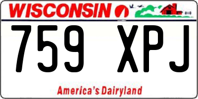 WI license plate 759XPJ