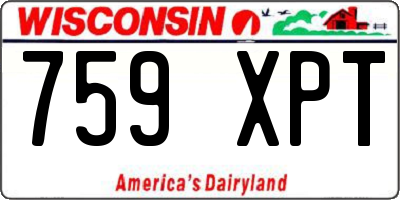 WI license plate 759XPT