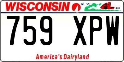 WI license plate 759XPW