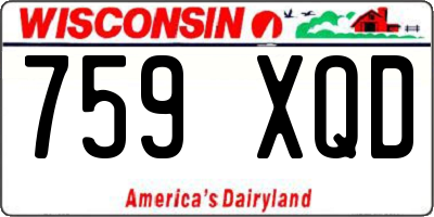 WI license plate 759XQD