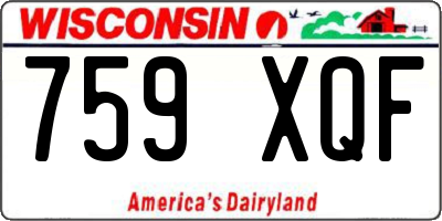 WI license plate 759XQF