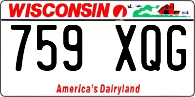 WI license plate 759XQG