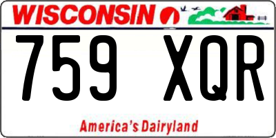 WI license plate 759XQR