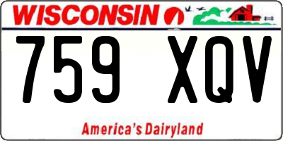 WI license plate 759XQV
