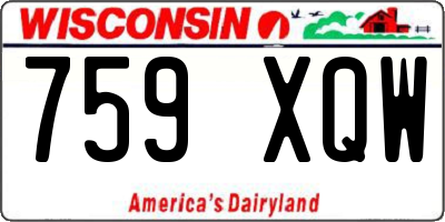 WI license plate 759XQW