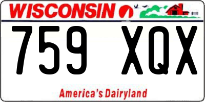 WI license plate 759XQX