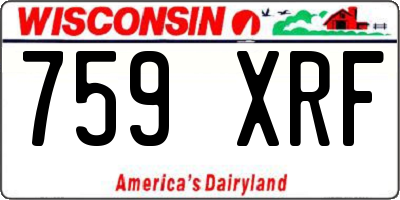WI license plate 759XRF