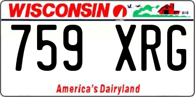 WI license plate 759XRG