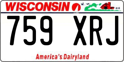 WI license plate 759XRJ