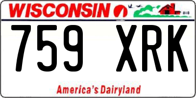 WI license plate 759XRK