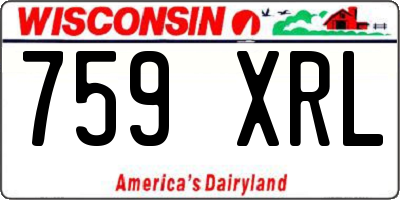 WI license plate 759XRL