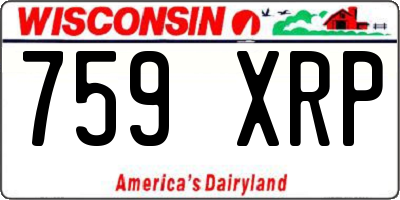 WI license plate 759XRP