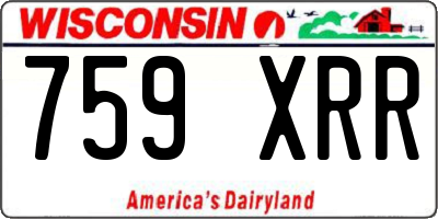 WI license plate 759XRR