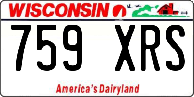 WI license plate 759XRS
