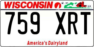 WI license plate 759XRT