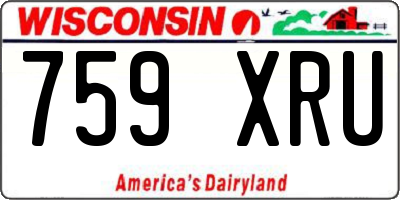 WI license plate 759XRU