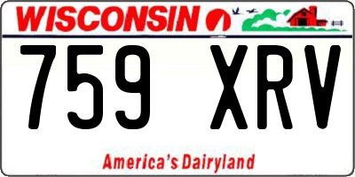 WI license plate 759XRV
