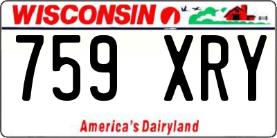 WI license plate 759XRY