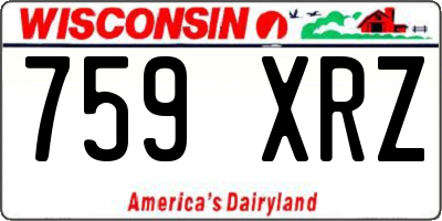 WI license plate 759XRZ