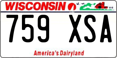 WI license plate 759XSA