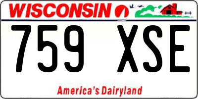 WI license plate 759XSE