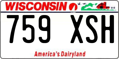 WI license plate 759XSH