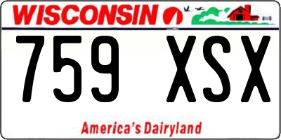 WI license plate 759XSX