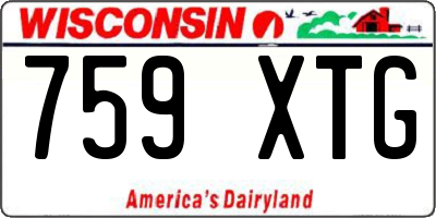 WI license plate 759XTG