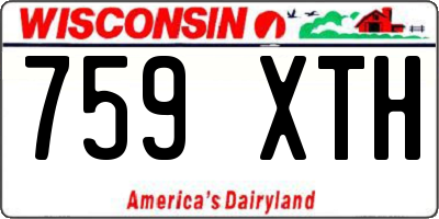 WI license plate 759XTH