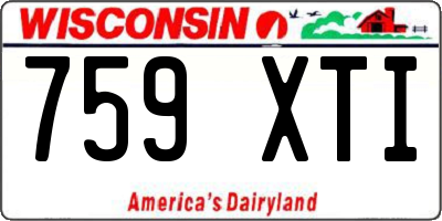 WI license plate 759XTI