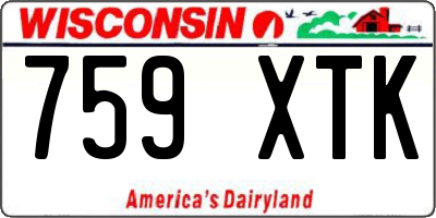 WI license plate 759XTK