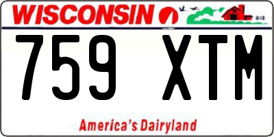 WI license plate 759XTM