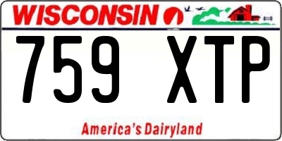 WI license plate 759XTP
