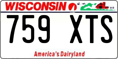 WI license plate 759XTS