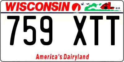 WI license plate 759XTT