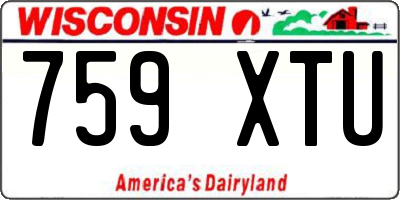 WI license plate 759XTU