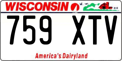 WI license plate 759XTV