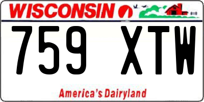 WI license plate 759XTW