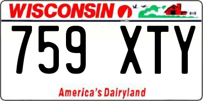 WI license plate 759XTY