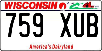 WI license plate 759XUB