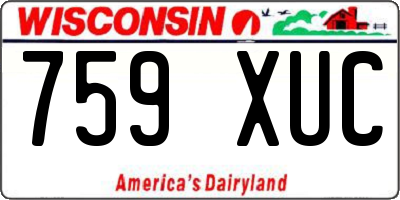 WI license plate 759XUC