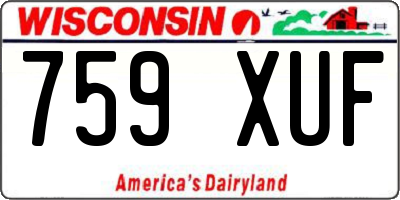 WI license plate 759XUF
