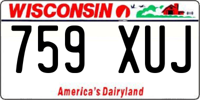 WI license plate 759XUJ