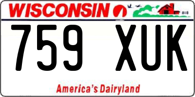 WI license plate 759XUK